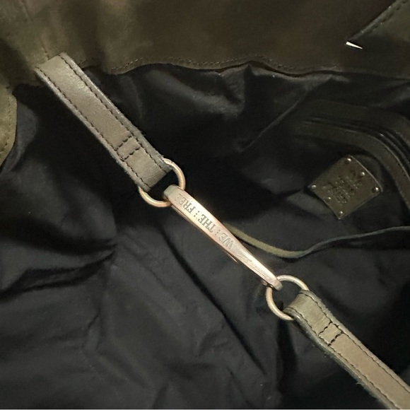 NWT We The Free Echo Leather Tote Adjustable Strap Dark Olive - Picture 14 of 15